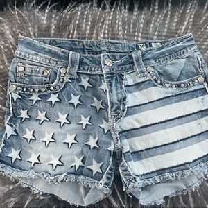 Miss Me Jean shorts with Rynestones! Super Cute! Great condition.  Size 30
